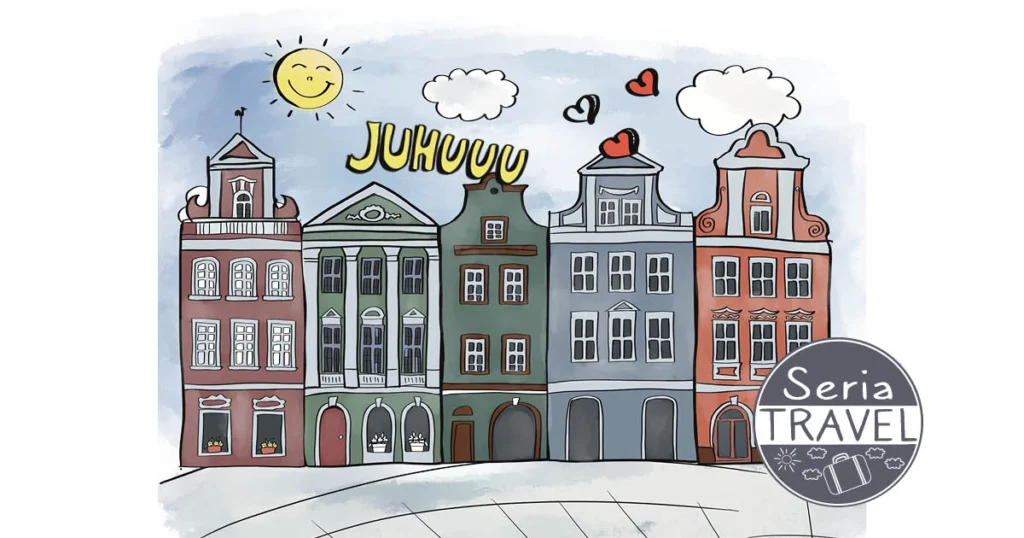Rawawik zwiedza Poznań książka dla dzieci, seria travel. podróże z dzieckiem, Poznań, ratusz Poznański, kamieniczki na starym rynku, zwiedzaj Poznań